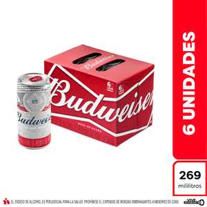 6 - Cerveza Budweiser - Lata 269ml